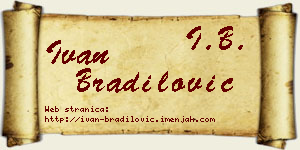 Ivan Bradilović vizit kartica